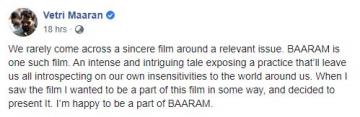 Vetrimaaran next production Baaram Grassroot film company Asuran